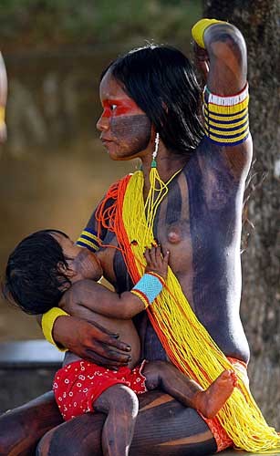 Photo:  Amazonian woman and child 